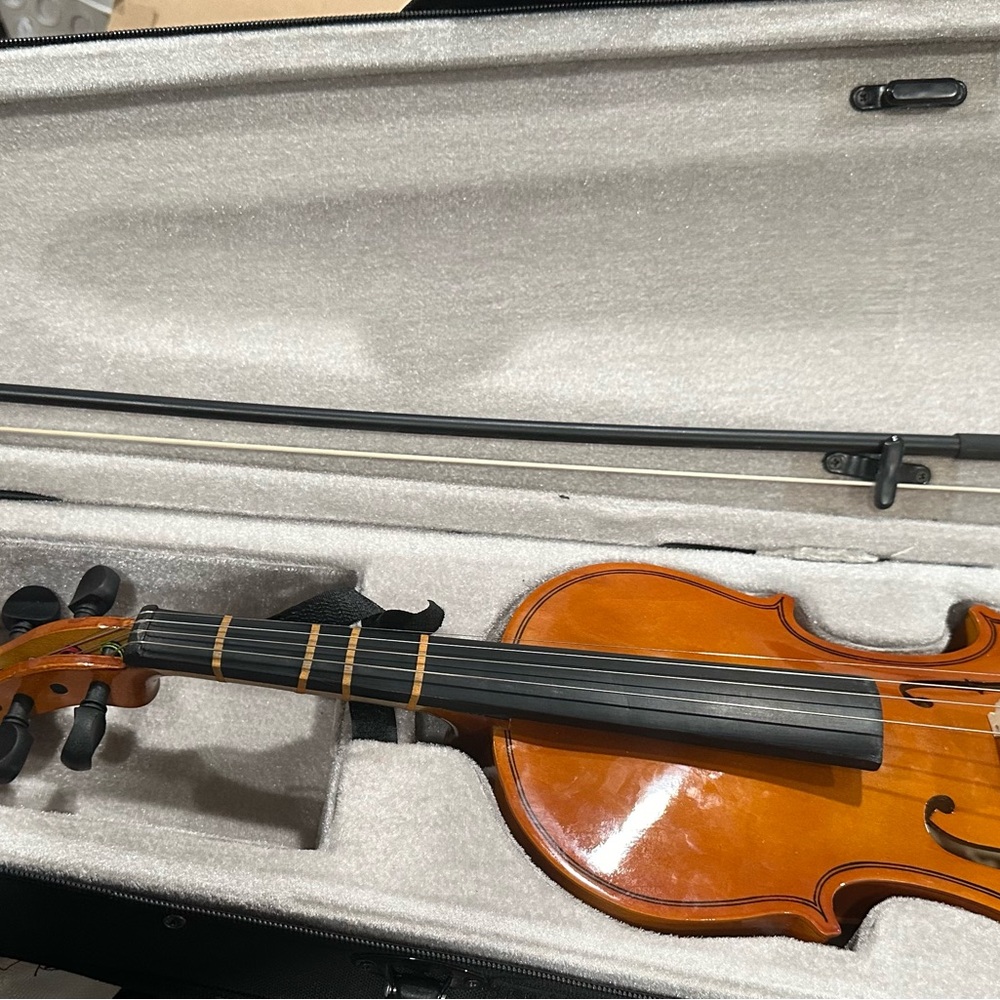 Acoustic Violin with Case - Brown